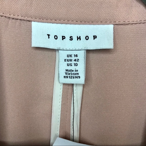 NWT Topshop -  Pink Blush Button Skort Romper 10 - Picture 7 of 7
